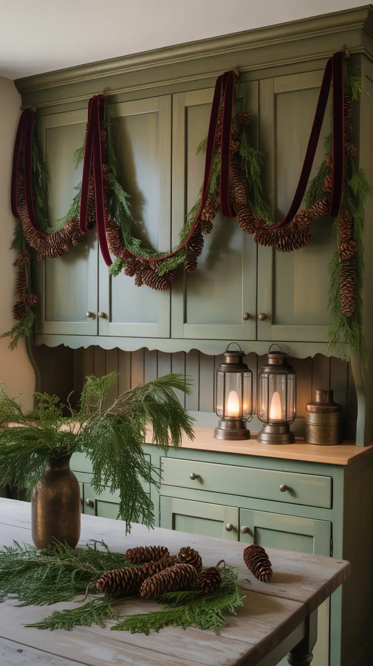 Christmas Kitchen Decor Ideas 2025 Creative Cabinets DIY Garland Ideas