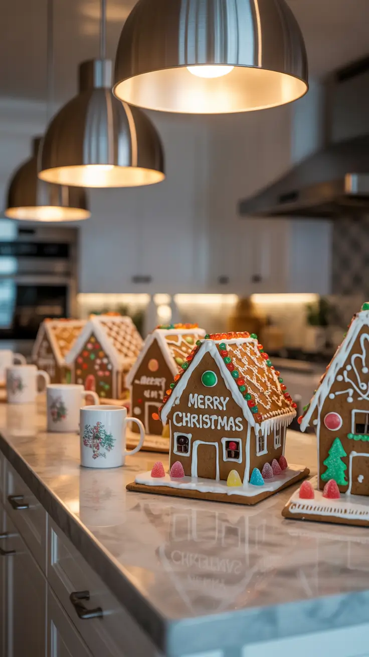 Christmas Kitchen Decor Ideas 2025 Gingerbread Houses On The Countertop