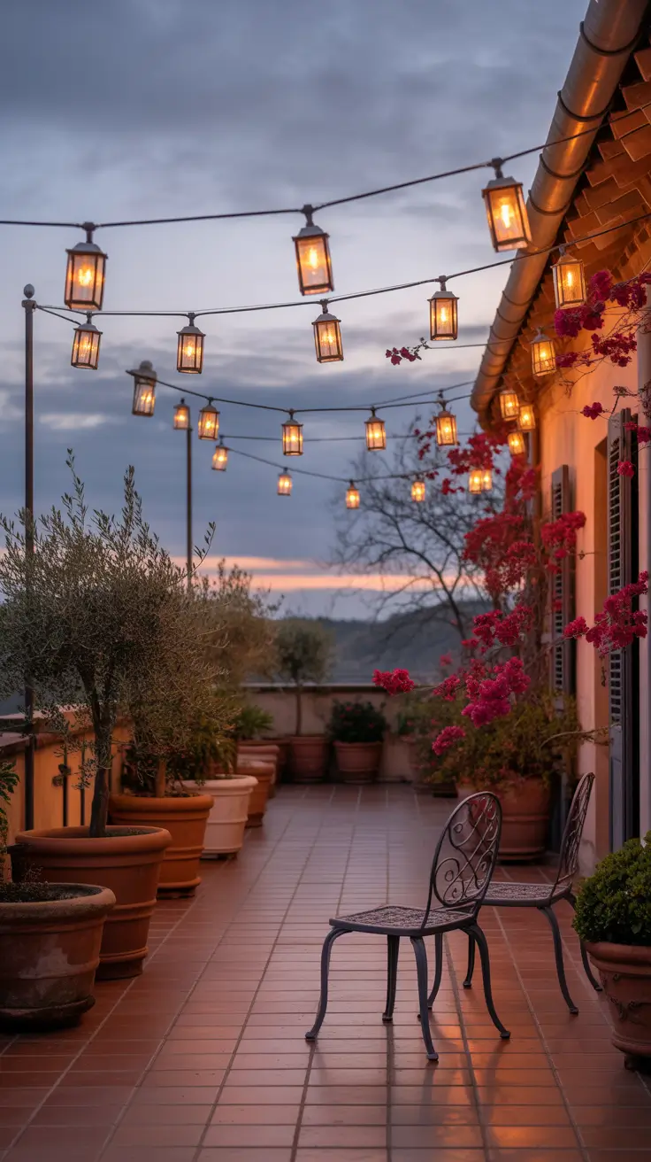 Terrace Christmas Lights Inspiration