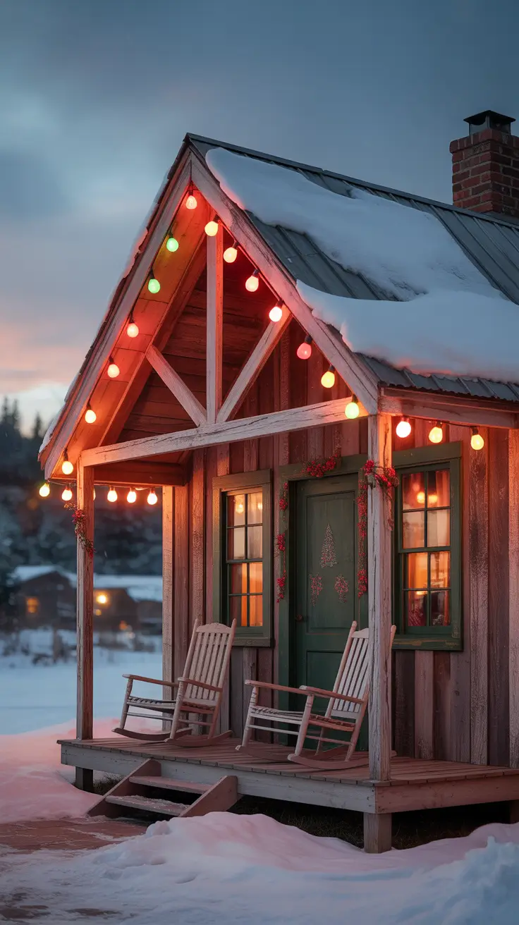 Christmas Lights Ideas 2025 Rustic Cabin Christmas Lights