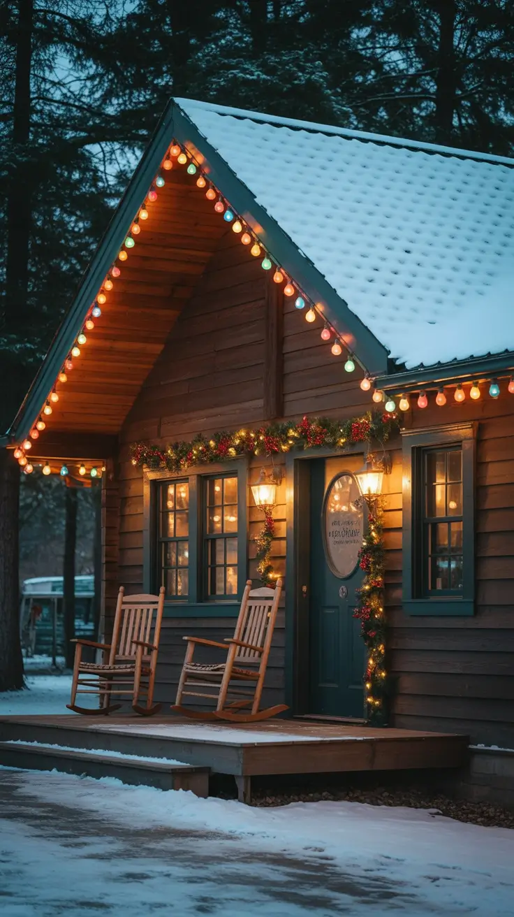 Christmas Lights Ideas 2025 Rustic Cabin Christmas Lights