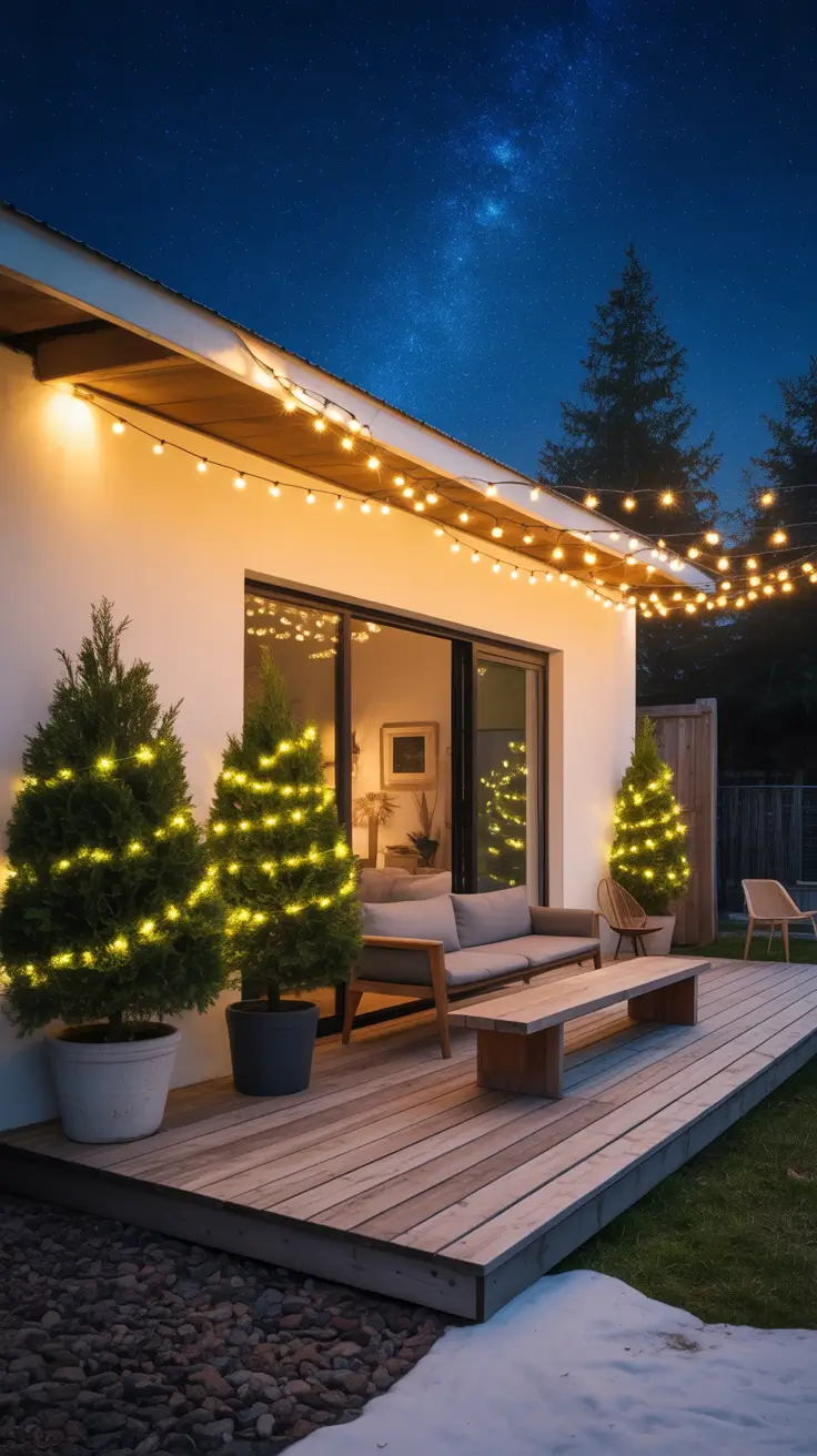 Solar-Powered Outdoor Christmas Glow