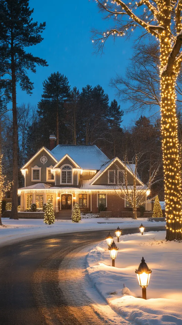 Classic Outdoor Christmas Lights Display