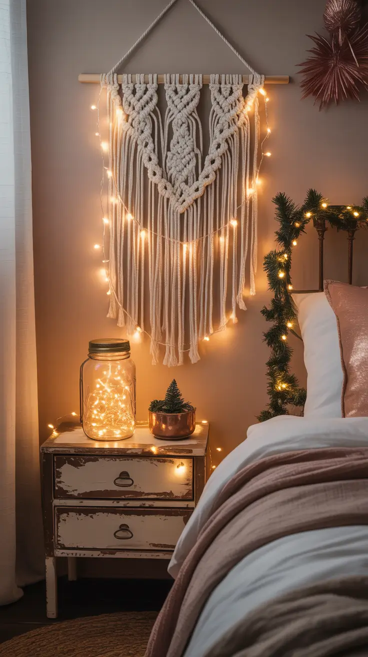 Christmas lights in the bedroom 2025 DIY decor