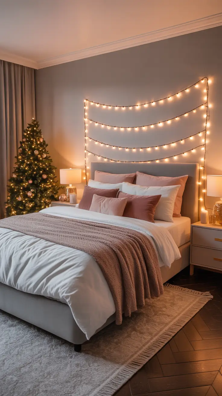 Christmas lights in the bedroom 2025 Modern decor trends