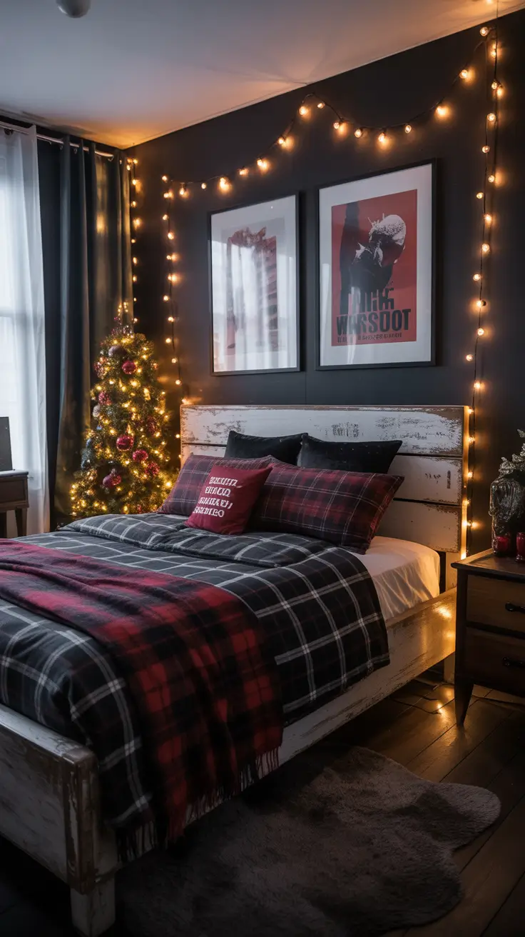Christmas lights in the bedroom 2025 Cozy with string lights