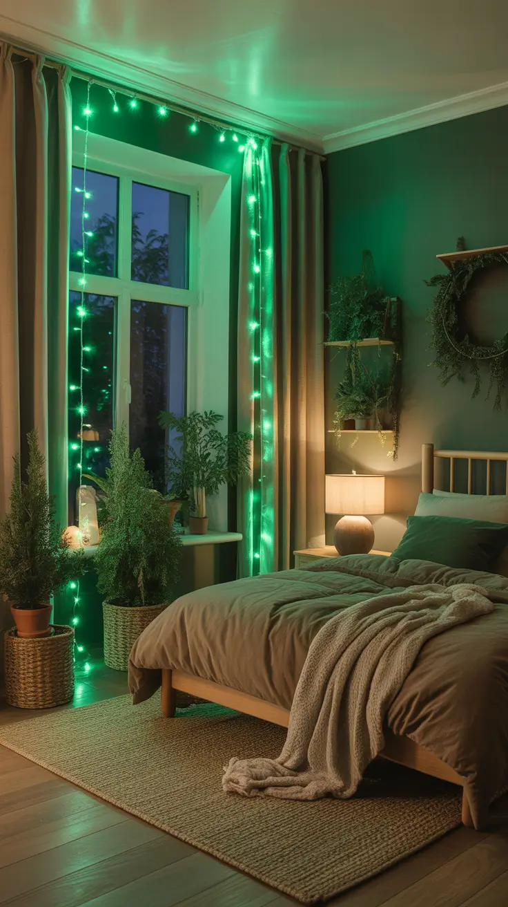 Christmas lights in the bedroom 2025 Green ideas