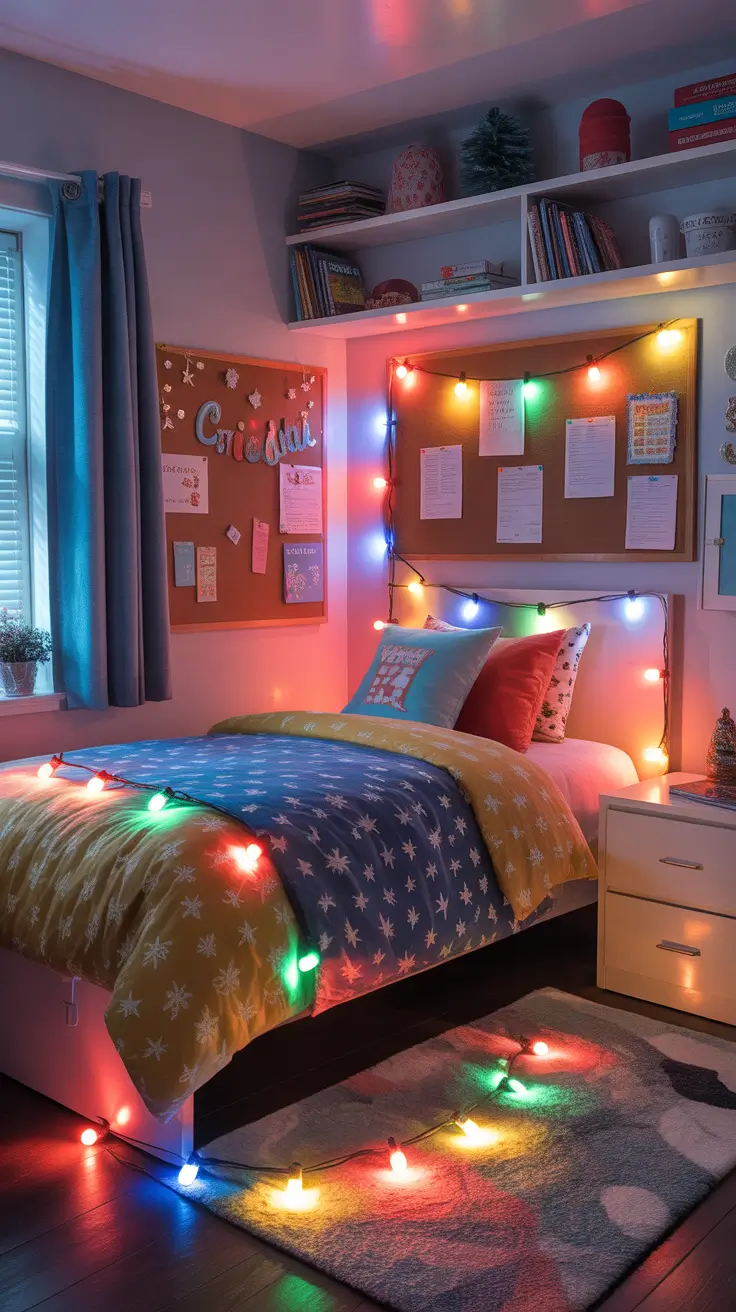 Christmas lights in the bedroom 2025 Fairy lights elegance