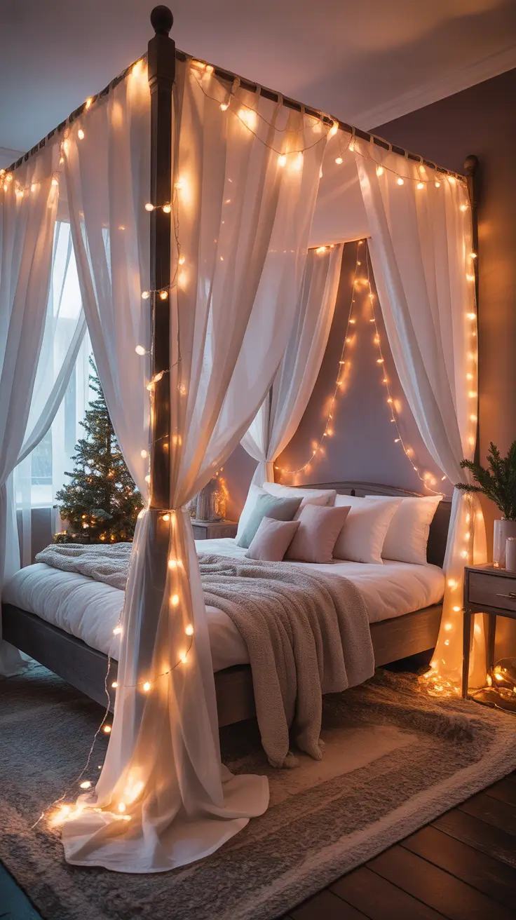 Christmas lights in the bedroom 2025 Colorful creativity