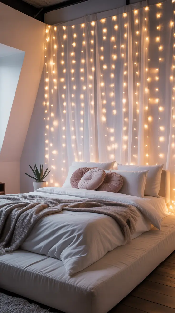 Christmas lights in the bedroom 2025 Aesthetic inspiration