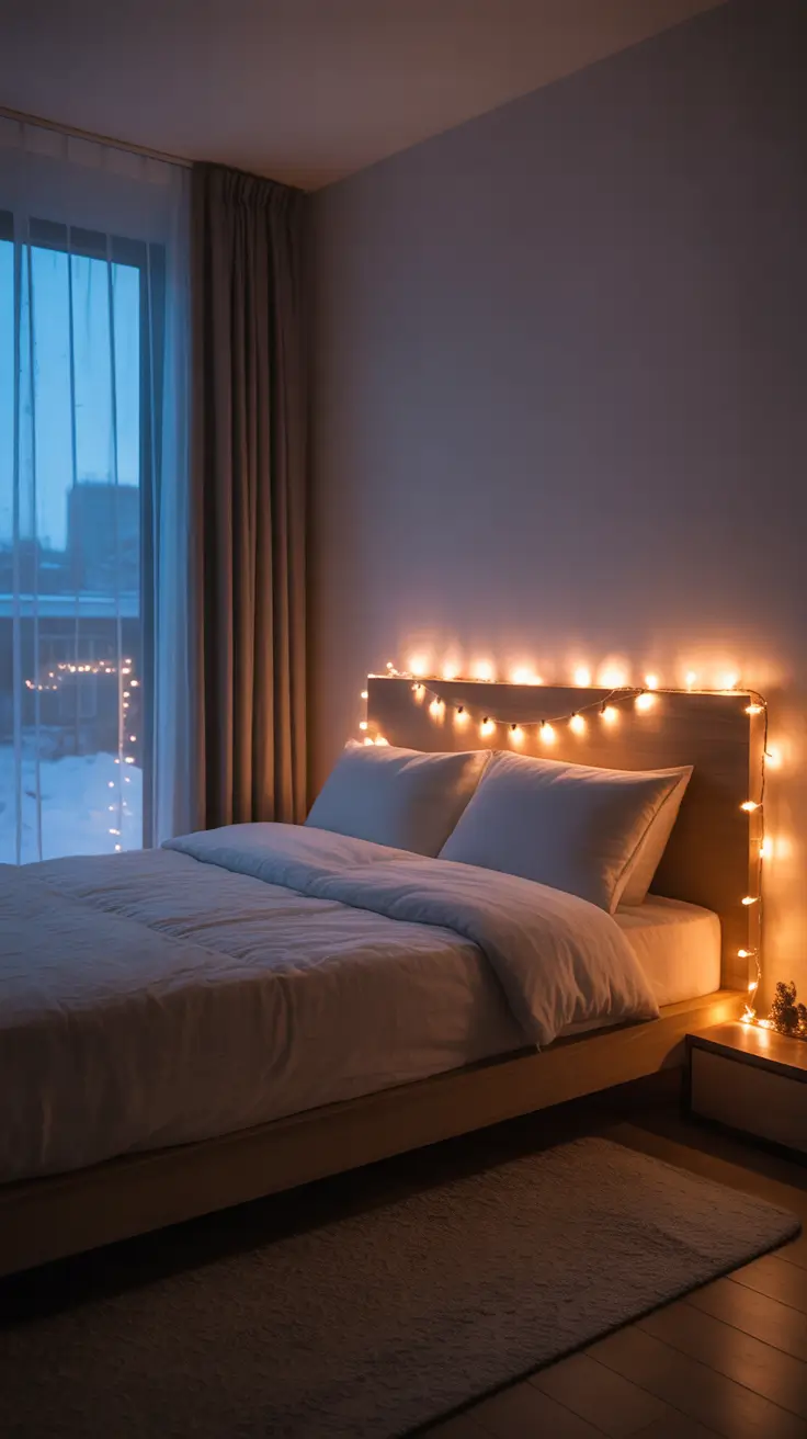 Christmas lights in the bedroom 2025 Simple designs
