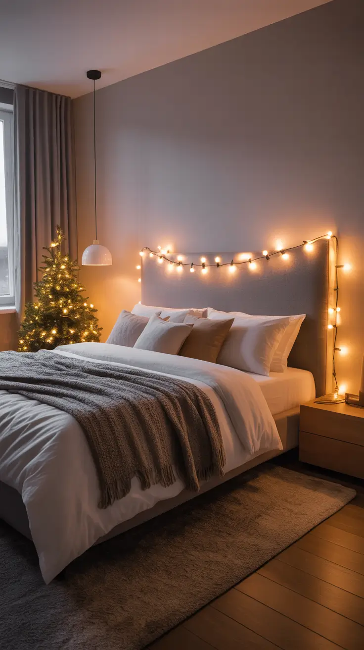 Christmas lights in the bedroom 2025 Simple designs
