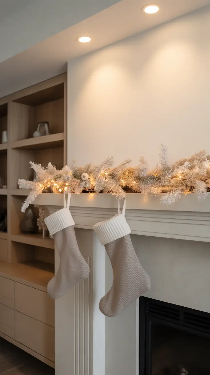Christmas Mantle Decor Ideas 2025 Neutral Mantle Color Palettes