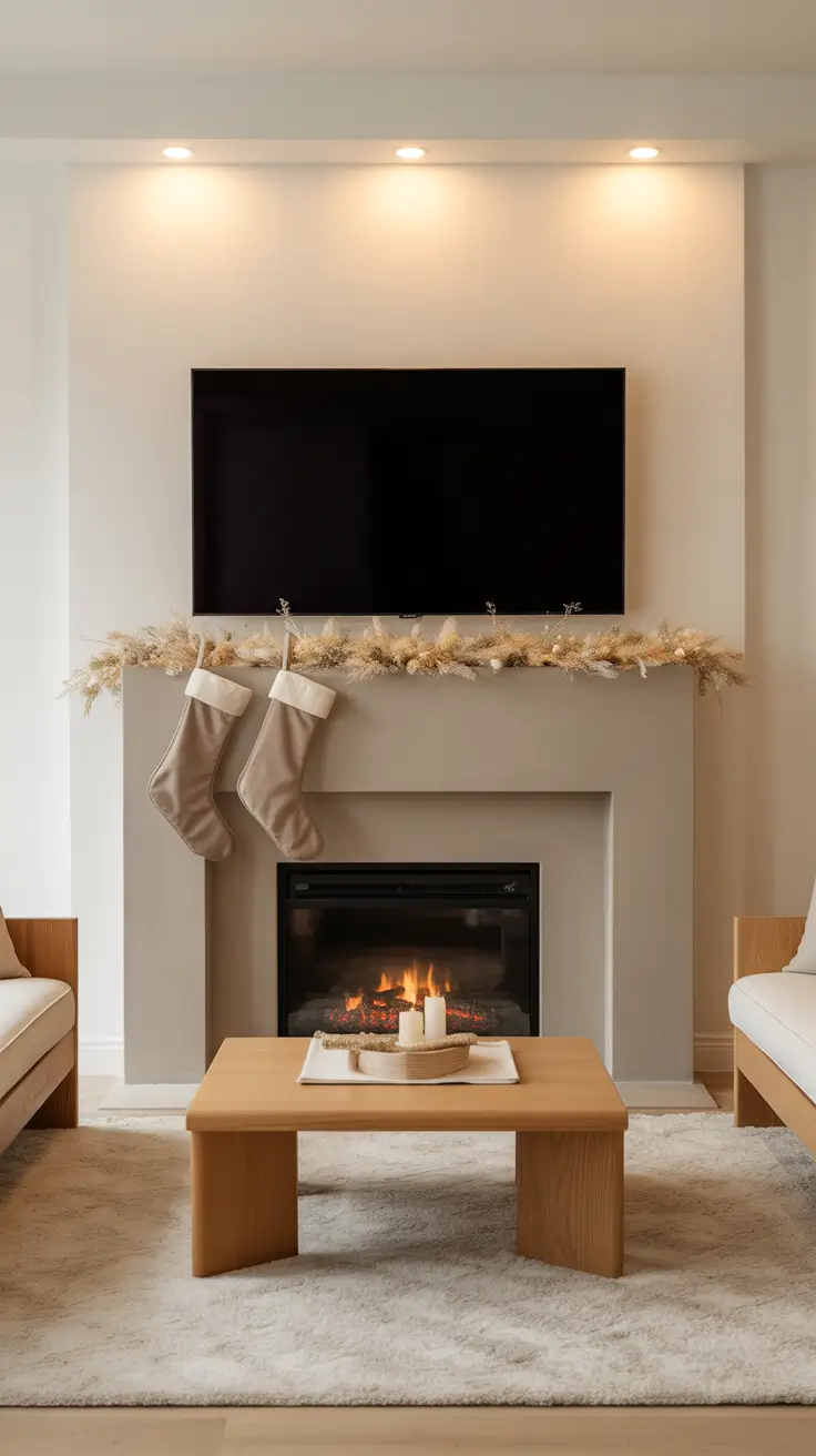 Christmas Mantle Decor Ideas 2025 Neutral Mantle Color Palettes