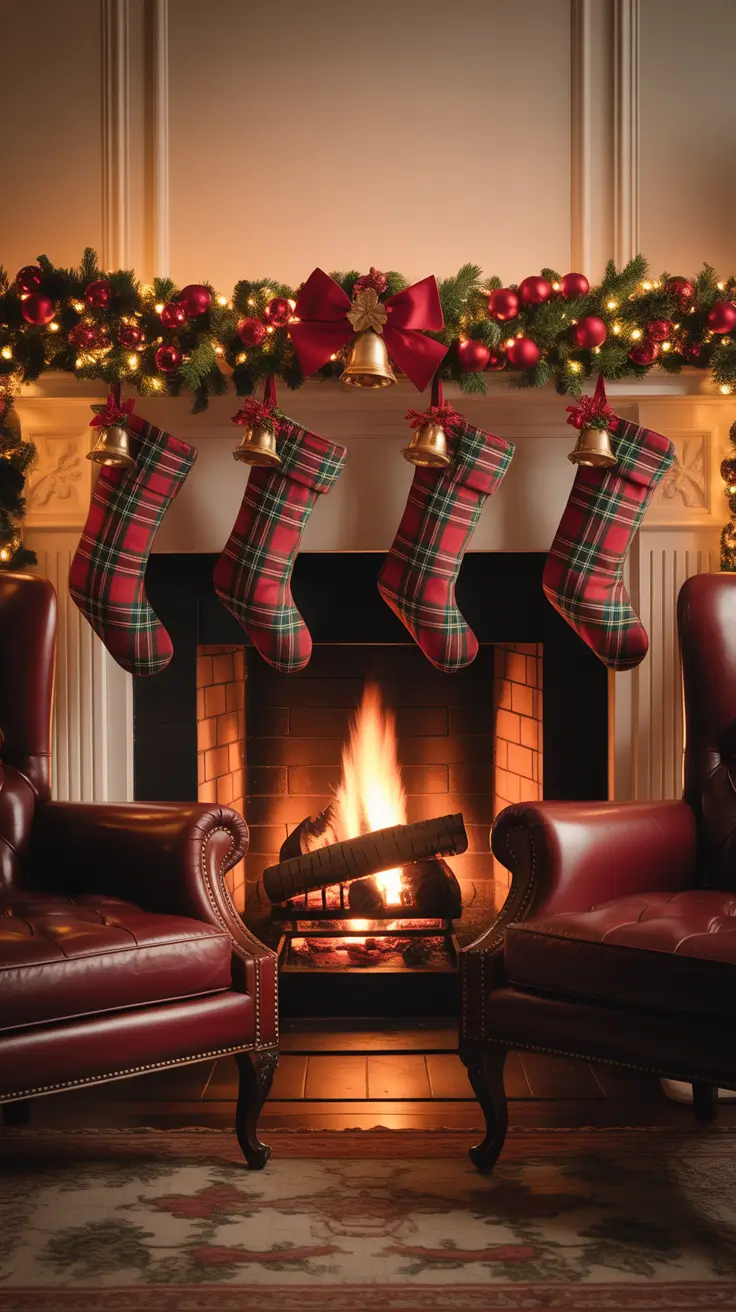 Christmas Mantle Decor Ideas 2025 Classic Red And Green Mantle Styling