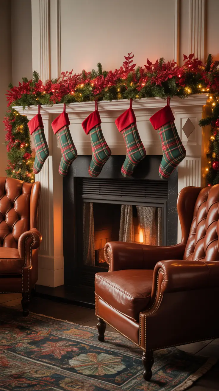 Christmas Mantle Decor Ideas 2025 Classic Red And Green Mantle Styling