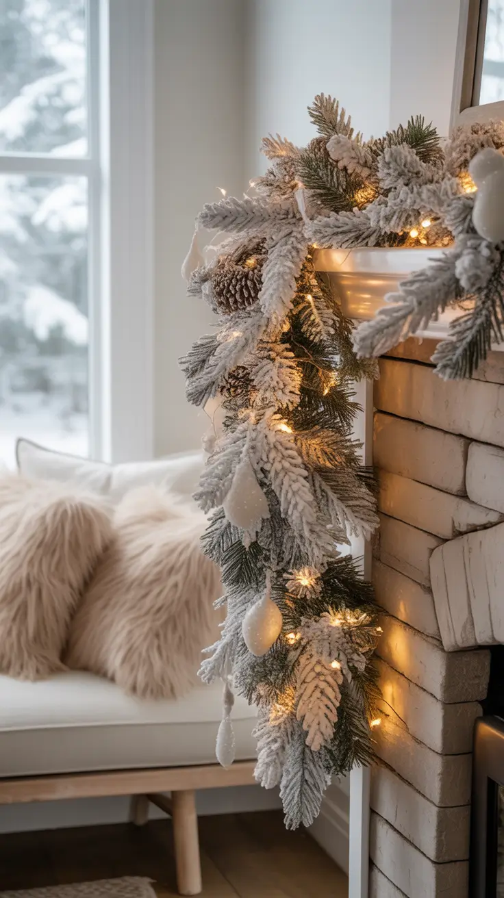 Christmas Mantle Decor Ideas 2025 White Christmas Mantle Inspiration
