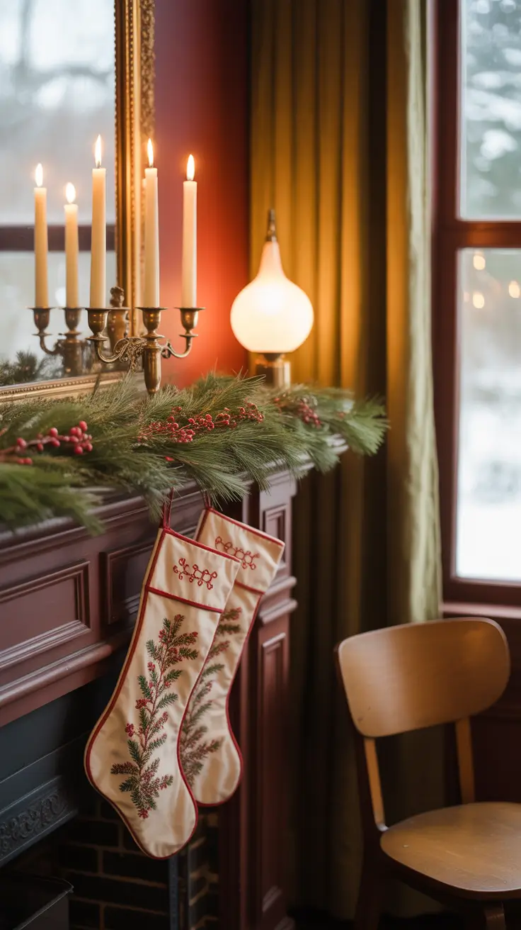 Christmas mantle decor ideas 2025 Vintage Mantle Styling For Nostalgia