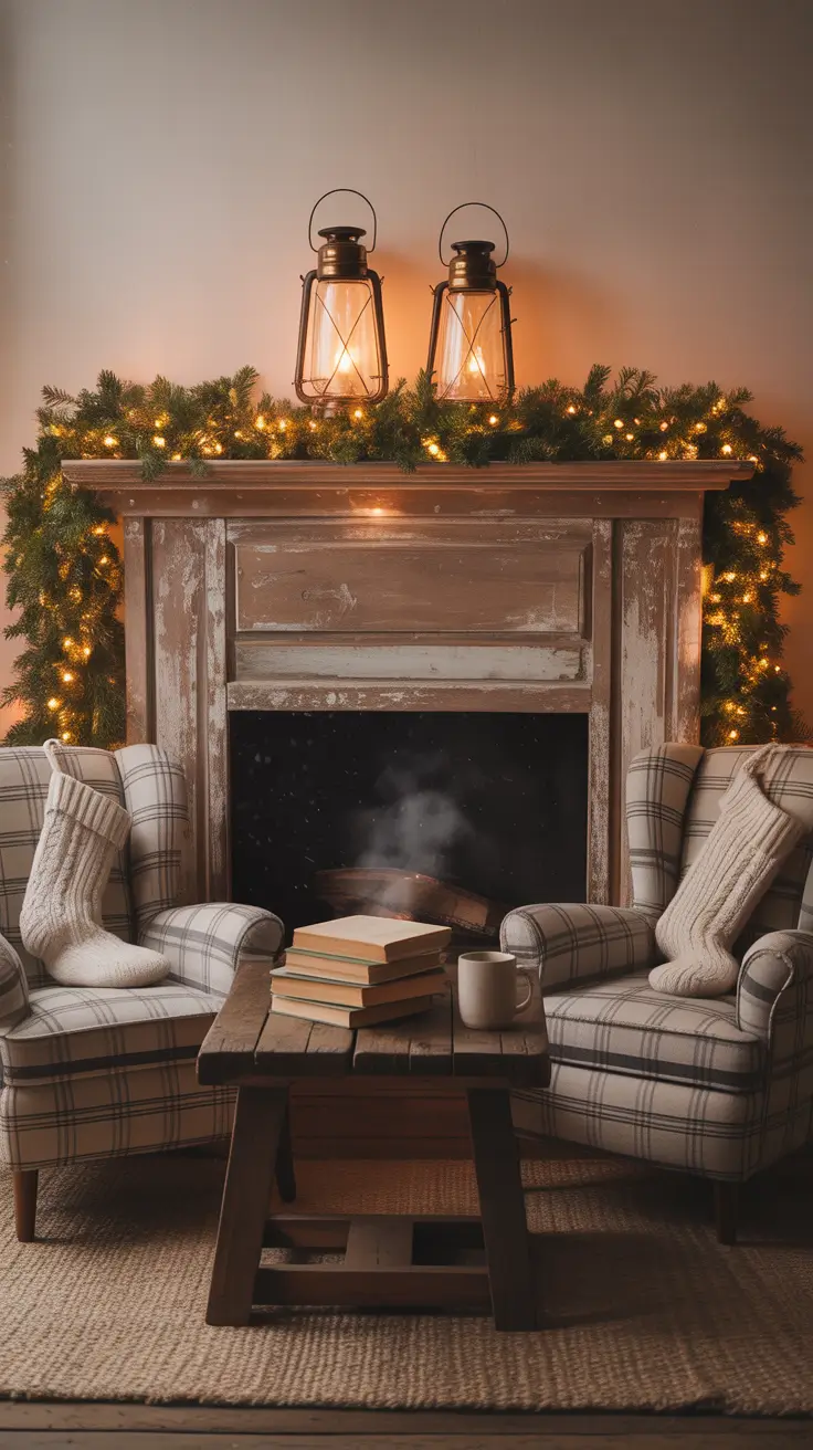 Christmas Mantle Decor Ideas 2025 Farmhouse Christmas Mantle Magic