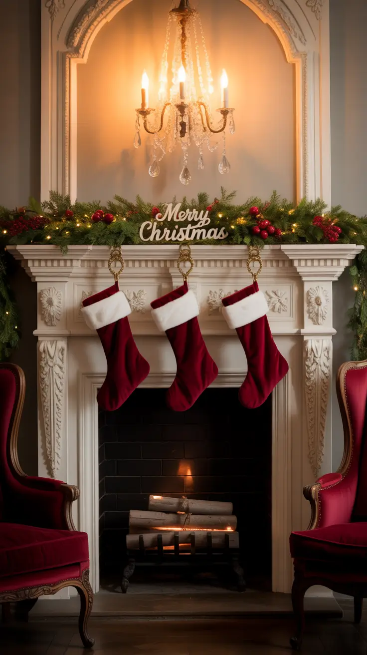 Christmas Mantle Decor Ideas 2025 Traditional Christmas Mantle Designs