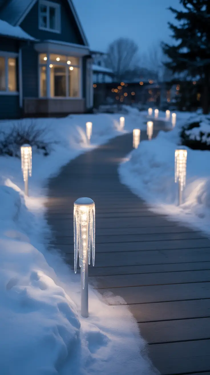 Christmas Pathway Lights 2025 Icicle-Inspired Pathway Lighting