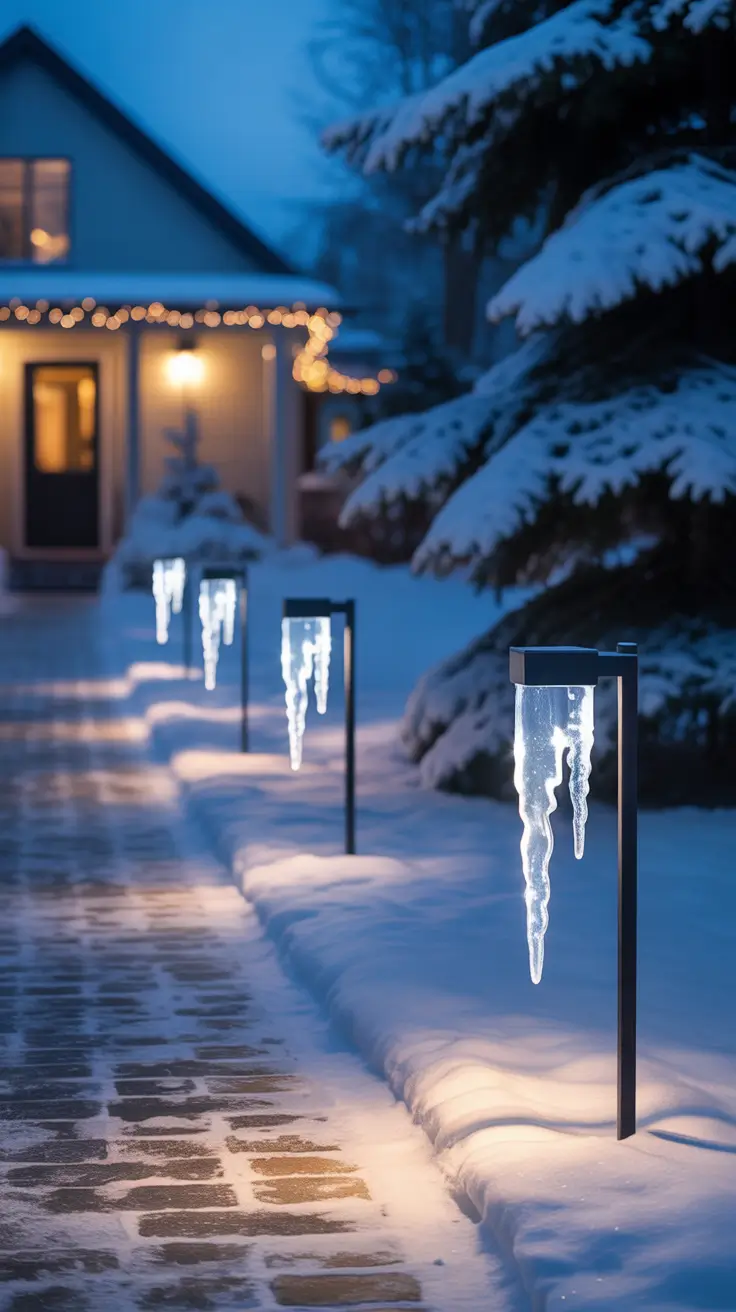 Christmas Pathway Lights 2025 Icicle-Inspired Pathway Lighting