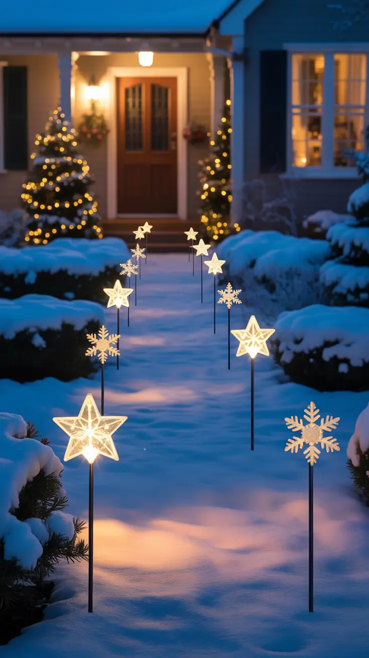 Christmas Pathway Lights 2025 Driveway Edges Outlined In Sparkling Lights