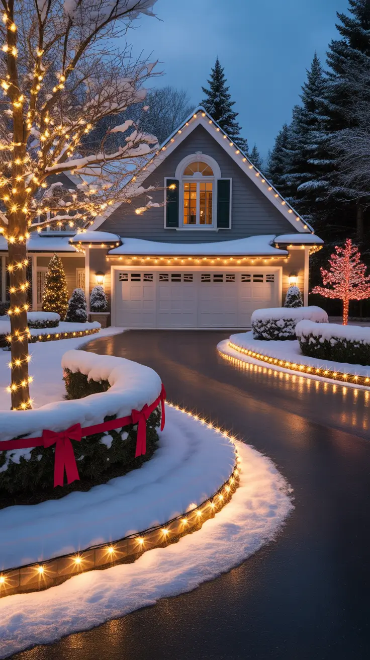 Christmas Pathway Lights 2025 Exterior String Lights That Frame Your Path