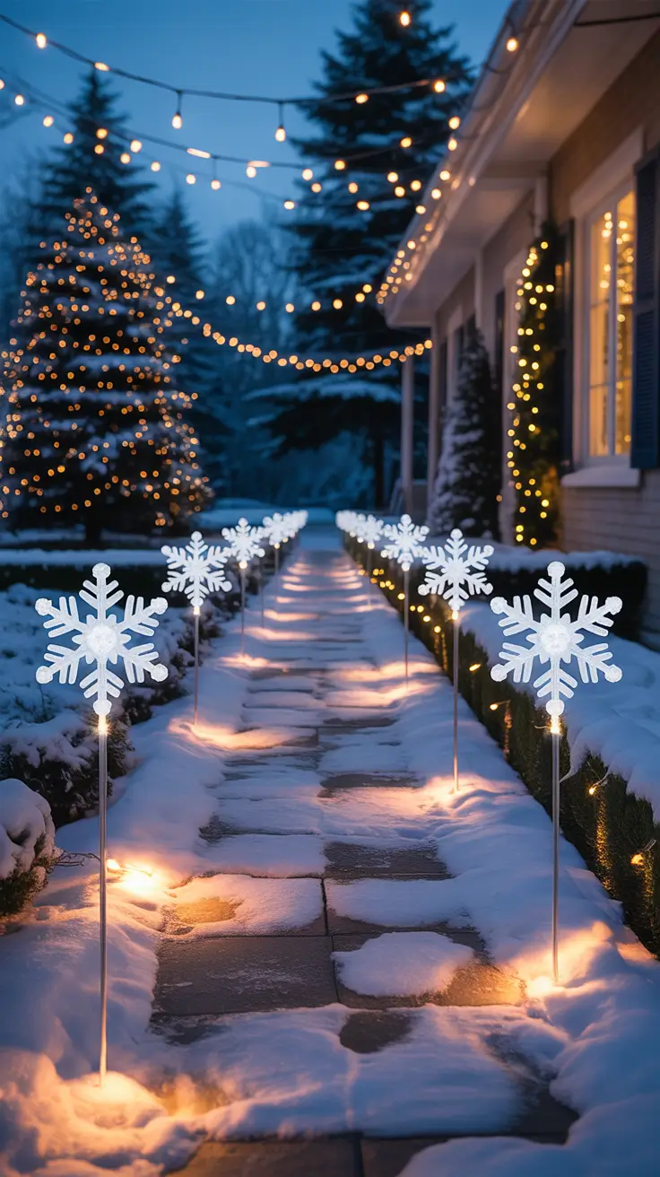 Christmas Pathway Lights 2025 Solar Fairy Lights Along Garden Paths