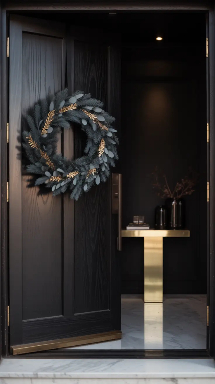 Christmas Wreaths Ideas 2025 Black and Gold Wreaths For Luxe Drama