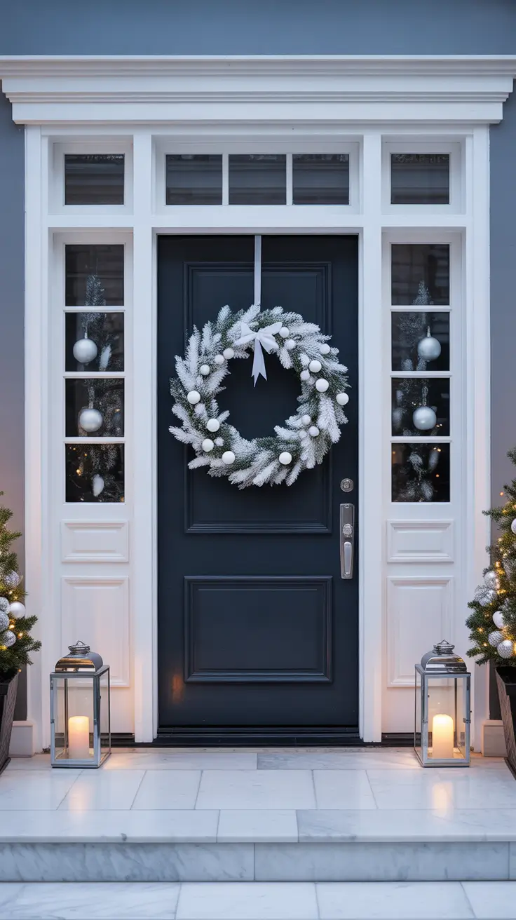 White Christmas Wreaths For A Frosty Glow