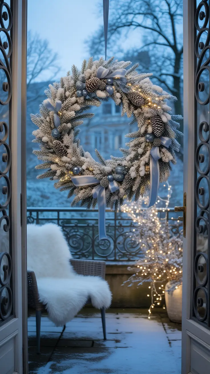 Christmas Wreaths Ideas 2025 Snowy Blue Wreaths For Winter Elegance