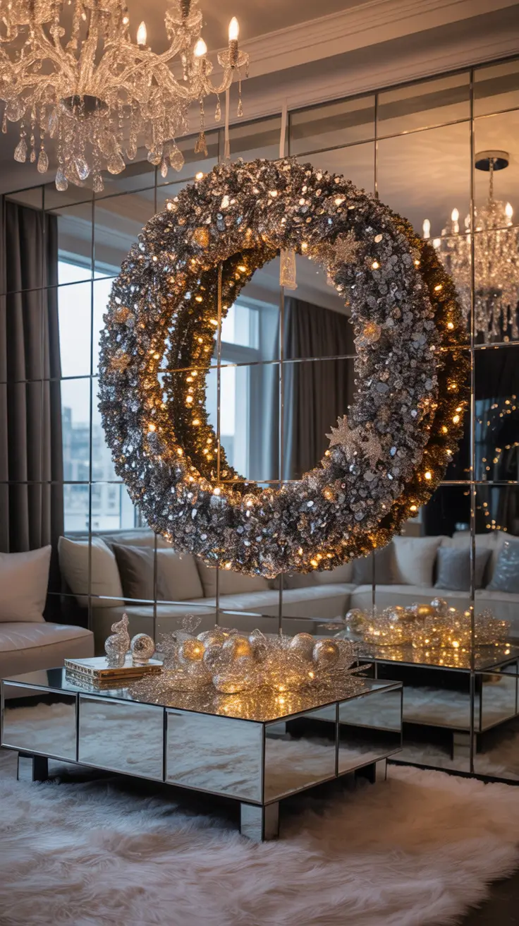 Christmas Wreaths Ideas 2025 Glamorous Silver Wreaths For Sparkling Nights