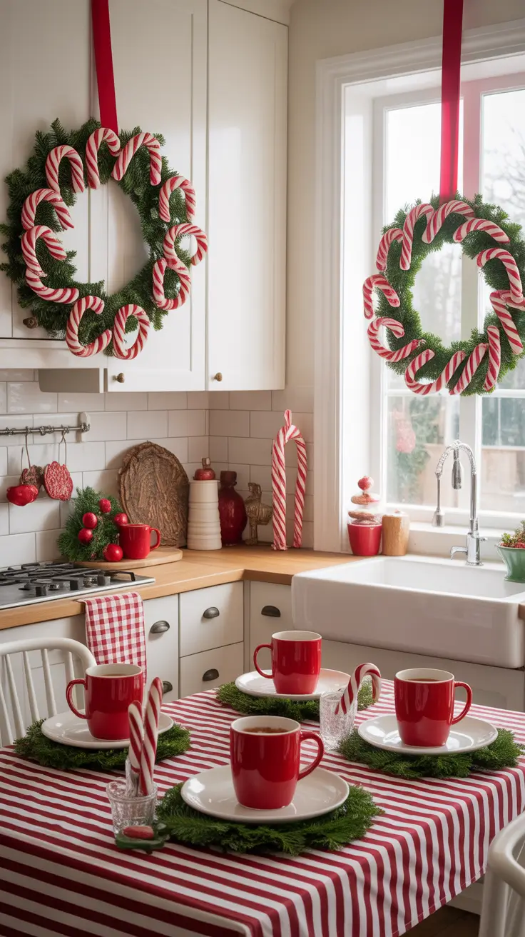 Christmas Wreaths Ideas 2025 Candy Cane Wreaths With Sweet Festive Spirit