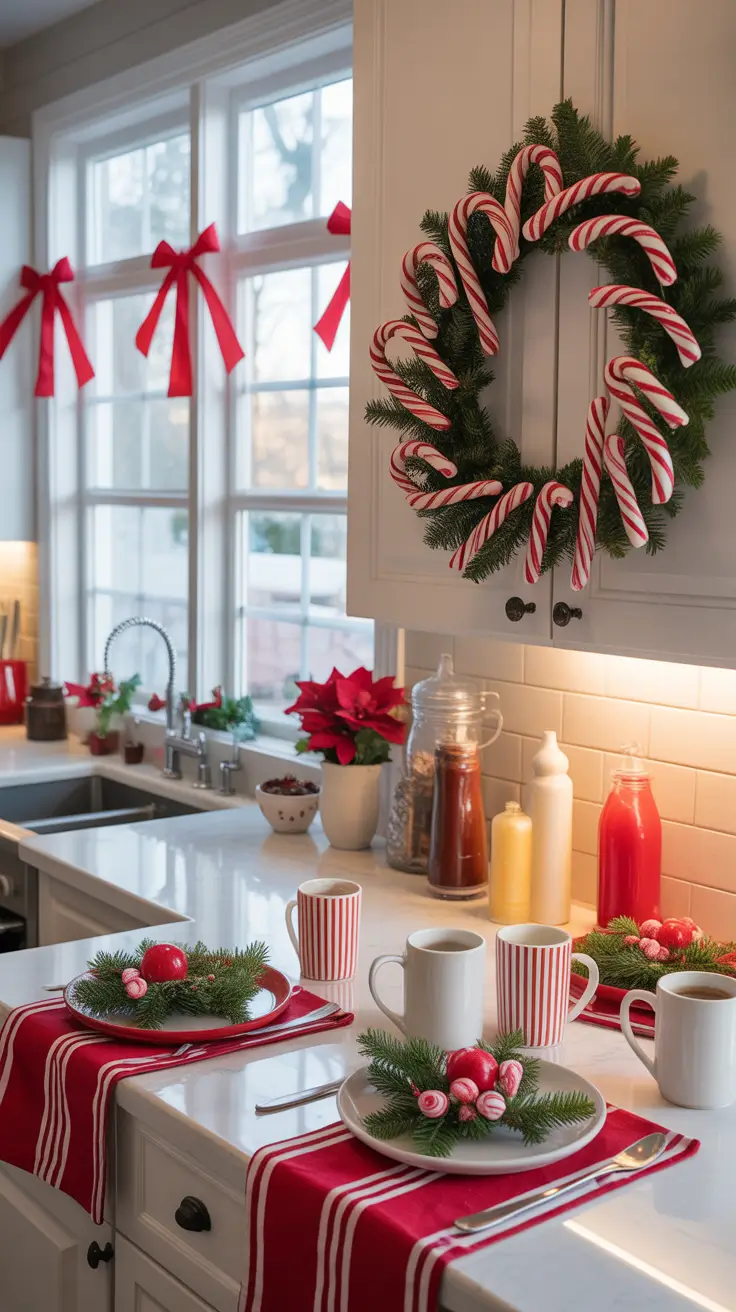 Christmas Wreaths Ideas 2025 Candy Cane Wreaths With Sweet Festive Spirit