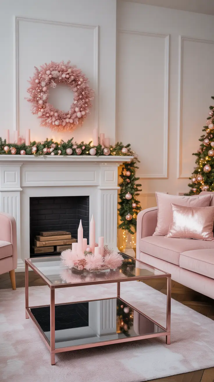 Pink Christmas Wreaths For A Playful Holiday Twist