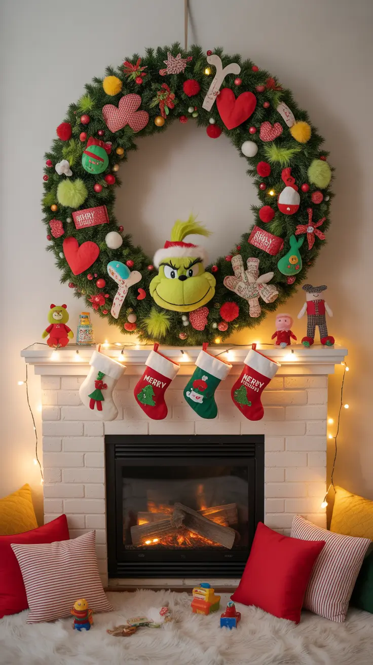 Christmas Wreaths Ideas 2025 Grinch-Inspired Wreaths For Whimsical Decor