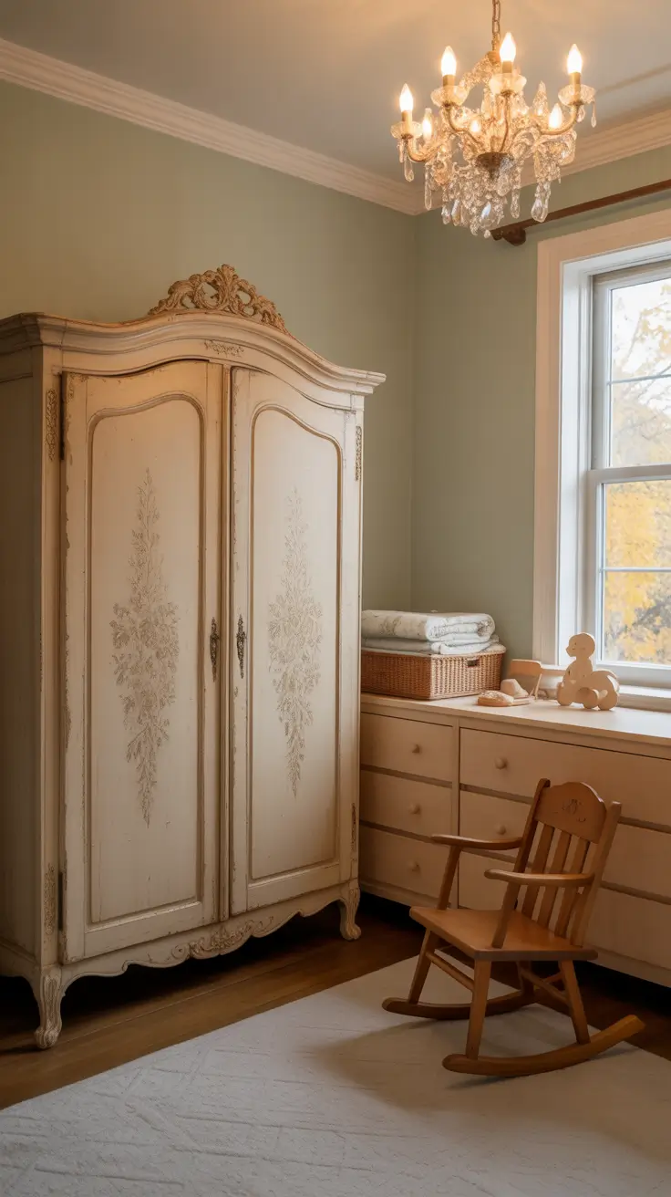 Nursery Makeover Ideas 2026 Classic Storage Solutions With A Vintage Armoire