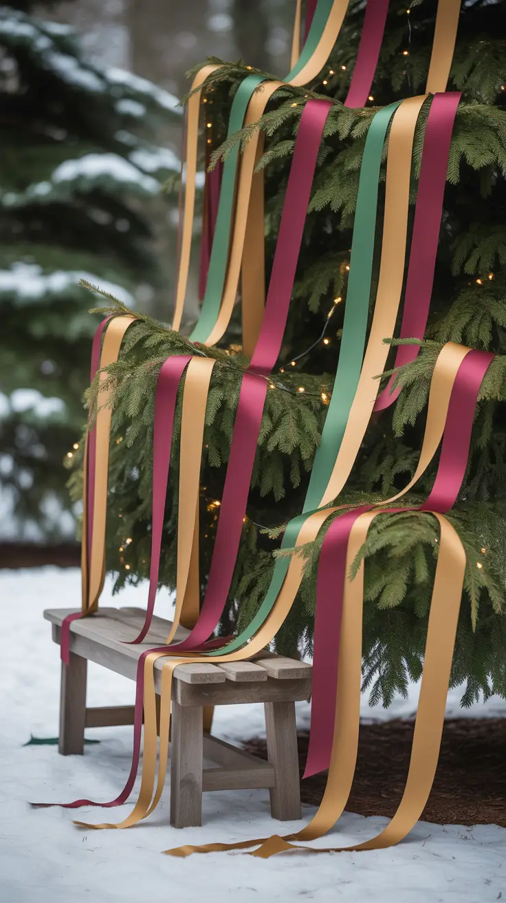 Outdoor Christmas Decorations Ideas 2025 Tree Ribbon Decorating Ideas For Outdoor Displays