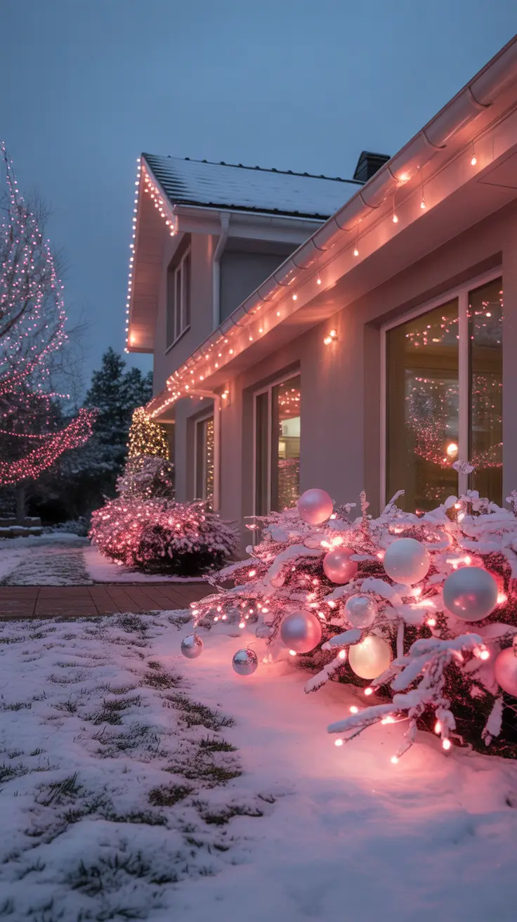 Outdoor Christmas Lights 2025 Pink Outdoor Christmas Lights For A Playful Holiday Look