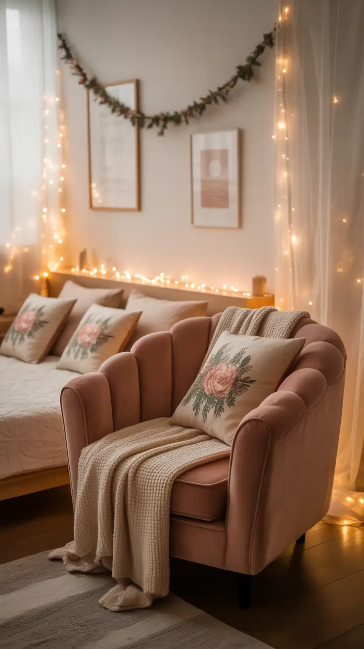 Vintage Christmas Decor Ideas 2025 Romantic Bedroom With Vintage Christmas Touches