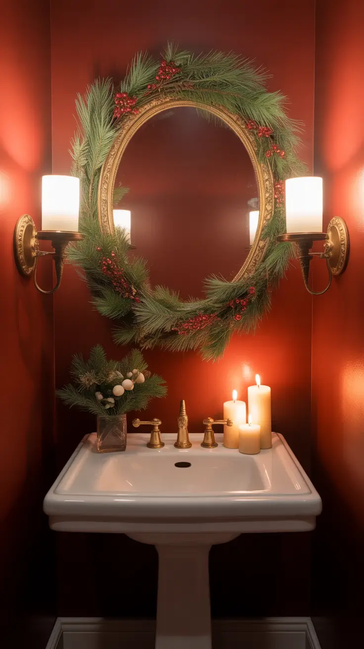 Vintage Christmas Decor Ideas 2025 Classic Bathroom Christmas Elegance