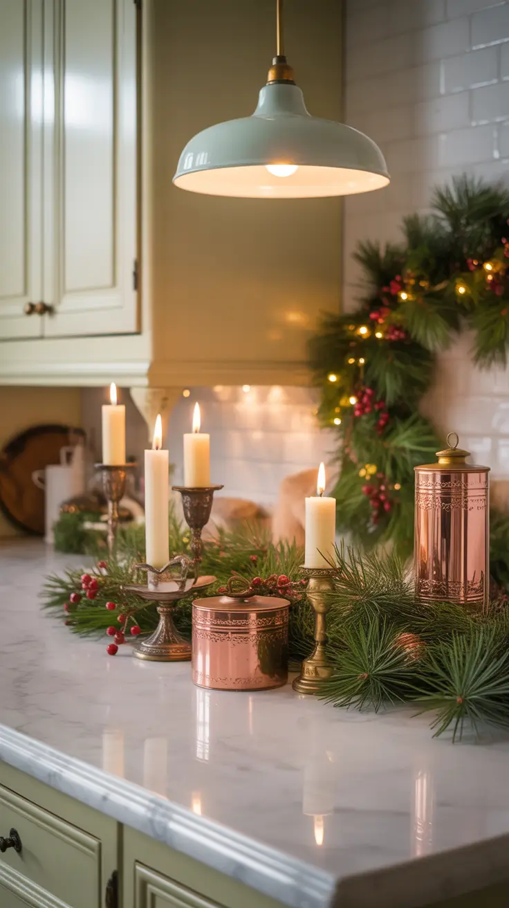 Vintage Christmas Decor Ideas 2025 Kitchen Counter Christmas Accents In Retro Flair