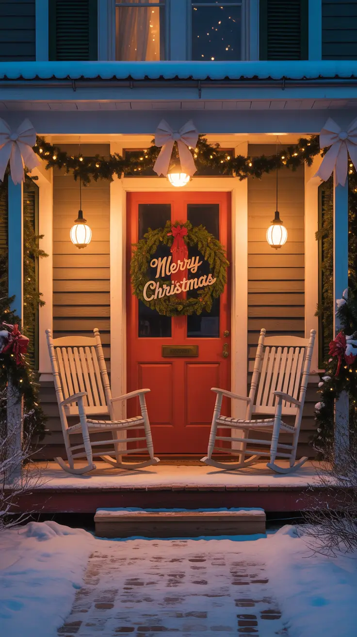 Vintage Christmas Decor Ideas 2025 Outdoor Porch With Retro Christmas Spirit