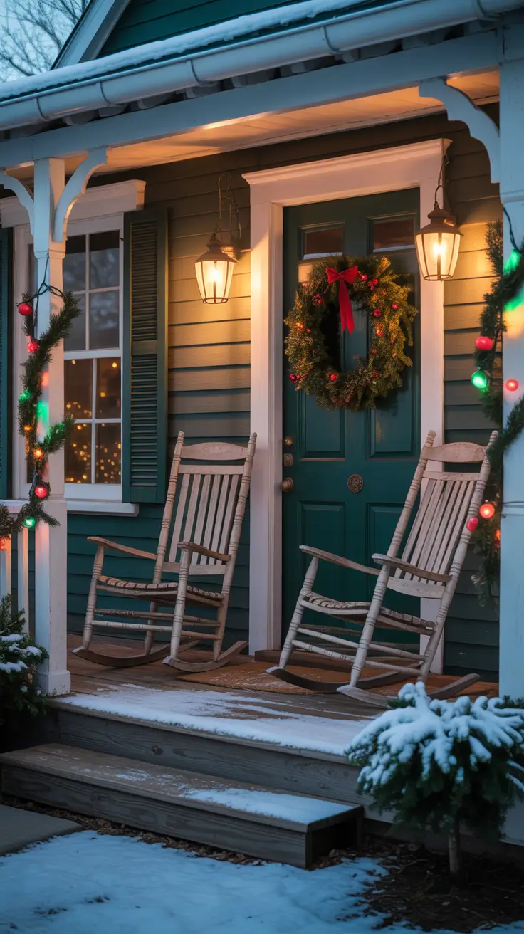 Vintage Christmas Decor Ideas 2025 Outdoor Porch With Retro Christmas Spirit