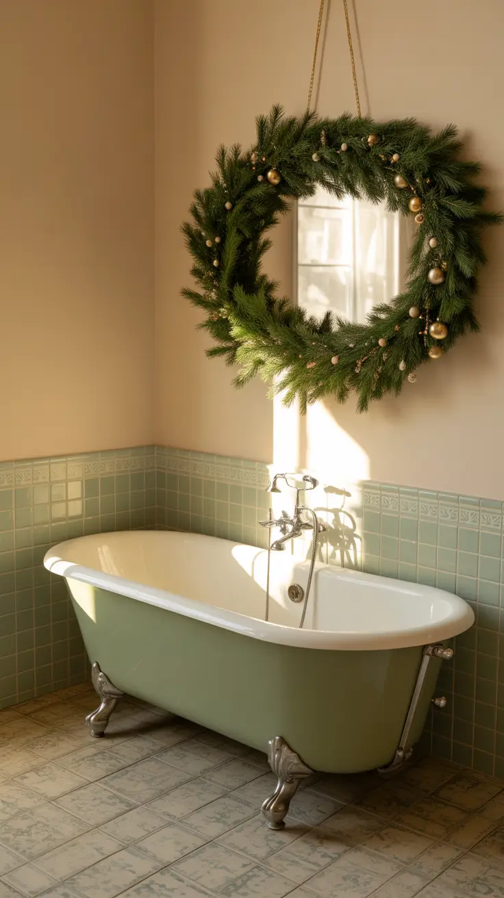 Vintage Christmas Decor Ideas 2025 Bathroom Glow With Retro Holiday Touches