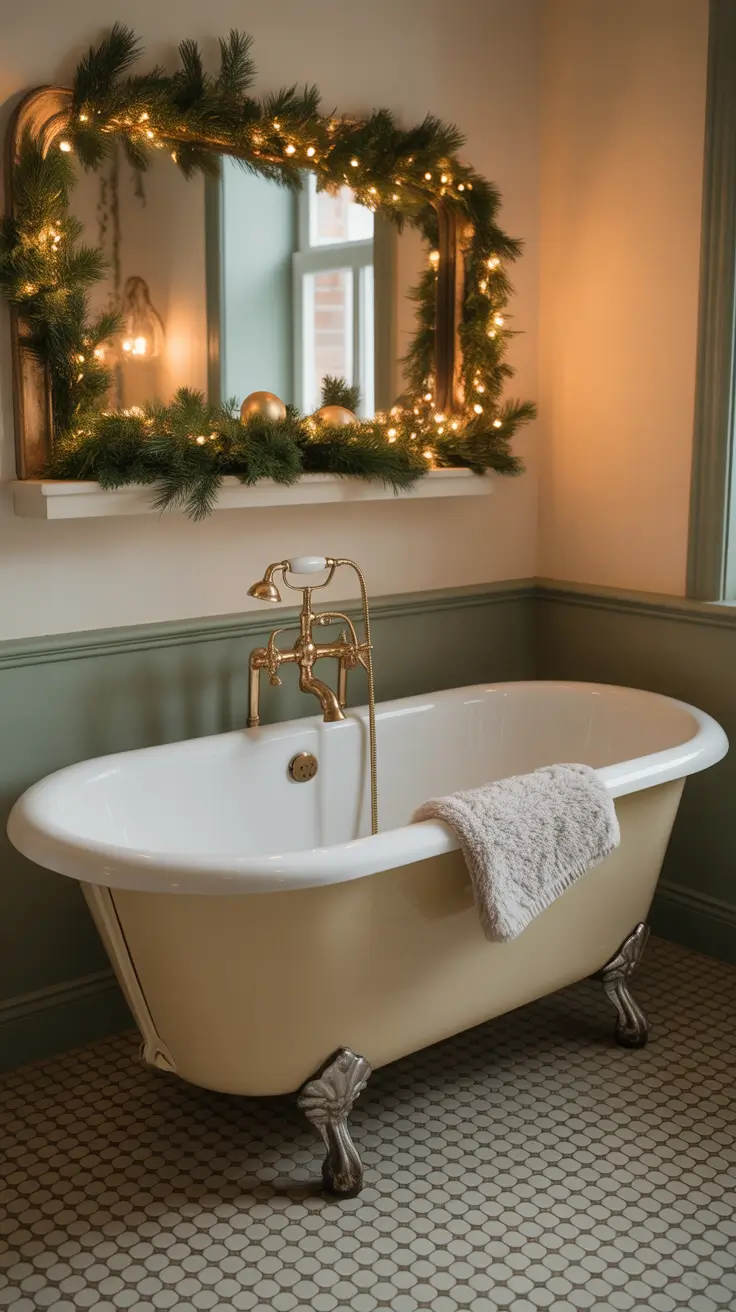 Vintage Christmas Decor Ideas 2025 Bathroom Glow With Retro Holiday Touches