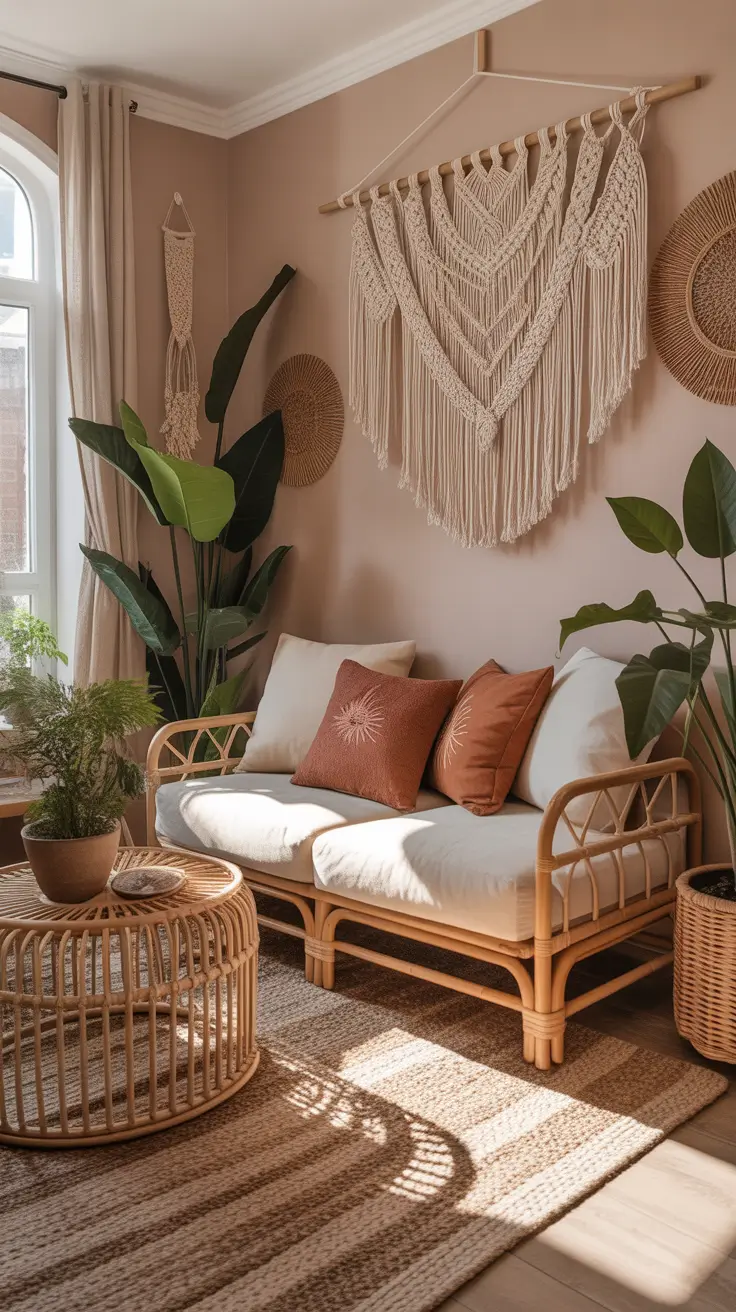 Apartment Living Room Designs 2026 Boho Apartment Magic With Natural Textures