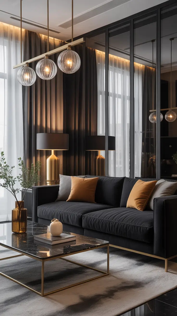 Apartment Living Room Designs 2026 Chic Black Couch Styling For Modern Interiors