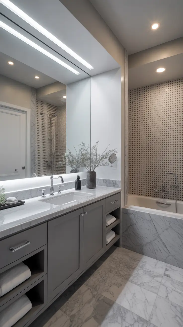 Bathroom Makeover Ideas 2026 Grey Marble Elegance